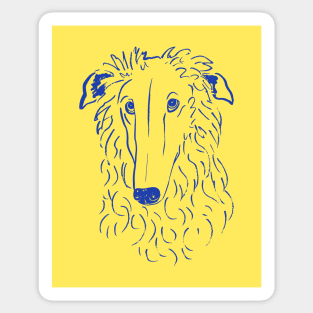 Borzoi (Yellow and Blue) Sticker